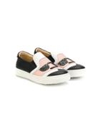 Andrea Montelpare Embellished Colour-block Sneakers - Black