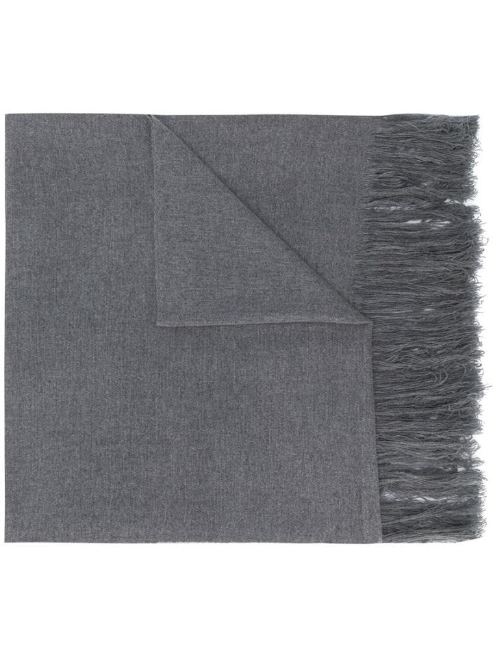 Isabel Marant Fringed Cashmere Scarf - Grey