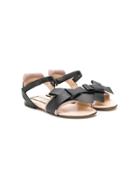 Nº21 Kids Teen Bow Front Sandals - Black
