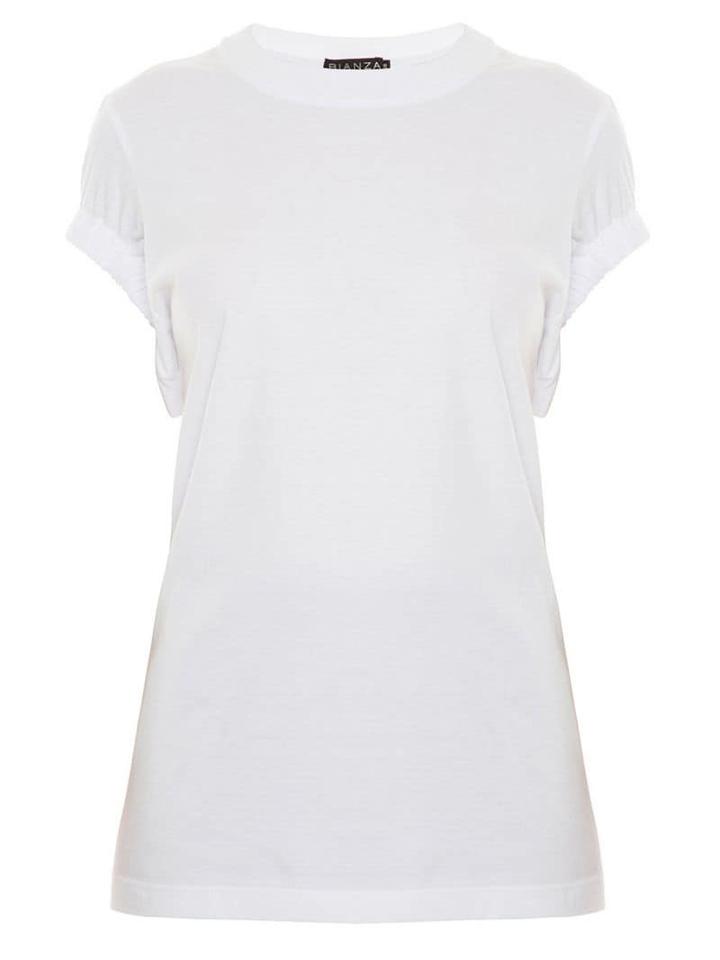 Bianza Blusa Manga Laço Branco Bianza - White