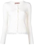 Twin-set Ruffle-trim Cardigan - White