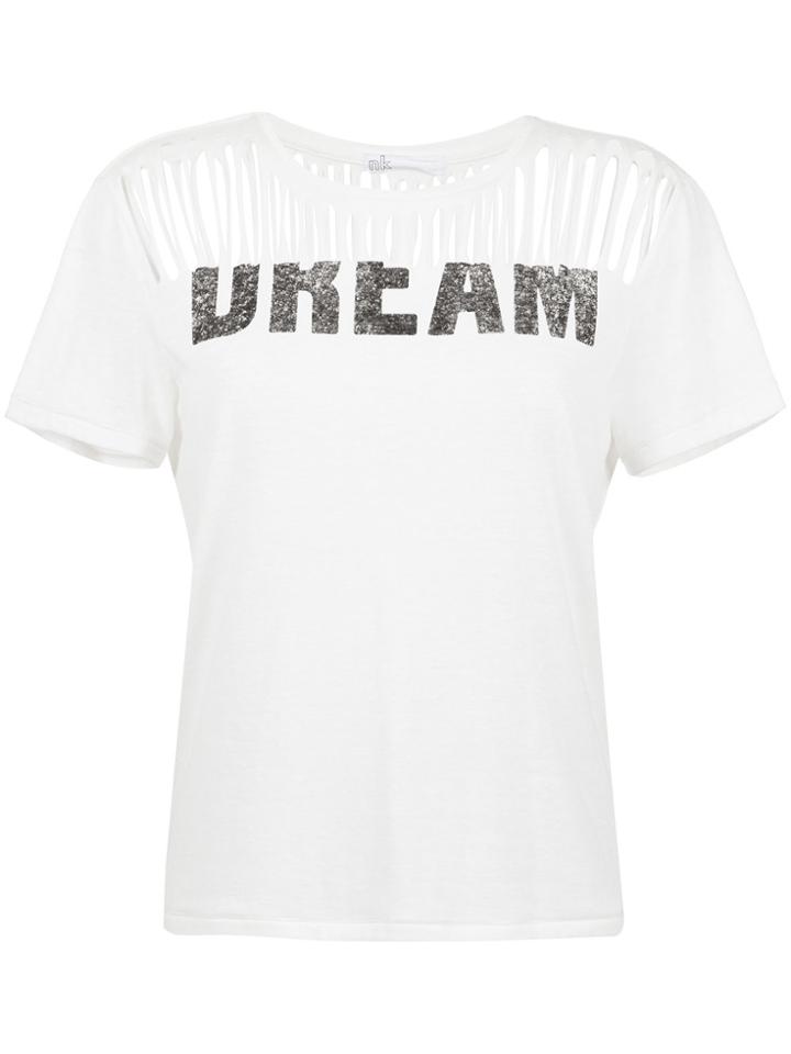 Nk Cut-out Printed T-shirt - White