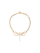 Anapsara Diamond Dragonfly Bracelet - Metallic