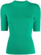 Ymc Short Sleeved Knitted Top - Green
