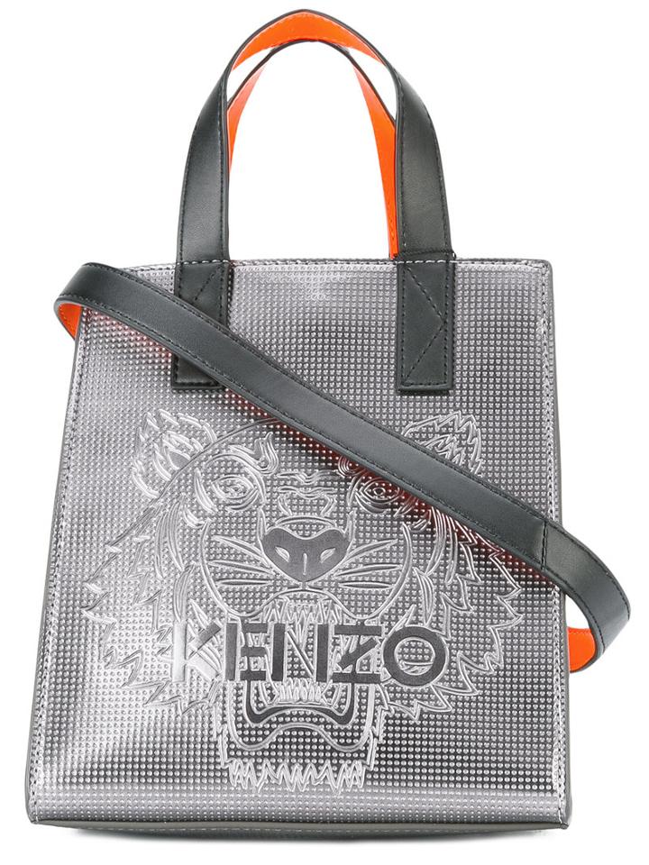 Kenzo - Tiger Tote - Women - Leather/nylon - One Size, Grey, Leather/nylon
