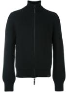 Emporio Armani Roll Neck Zipped Jacket, Men's, Size: 52, Black, Polyester/virgin Wool