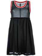 Givenchy - Striped Trim Mesh Dress - Women - Silk/cotton/polyester/acetate - 40, Black, Silk/cotton/polyester/acetate