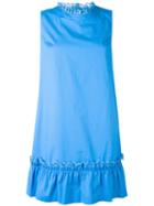 Twin-set Sleeveless Peplum Dress, Women's, Size: 44, Blue, Cotton/spandex/elastane/polyamide