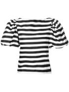 Bambah Striped Sailor Top - Black