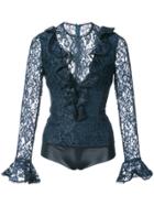Alexis Lace Embroidered Body - Blue