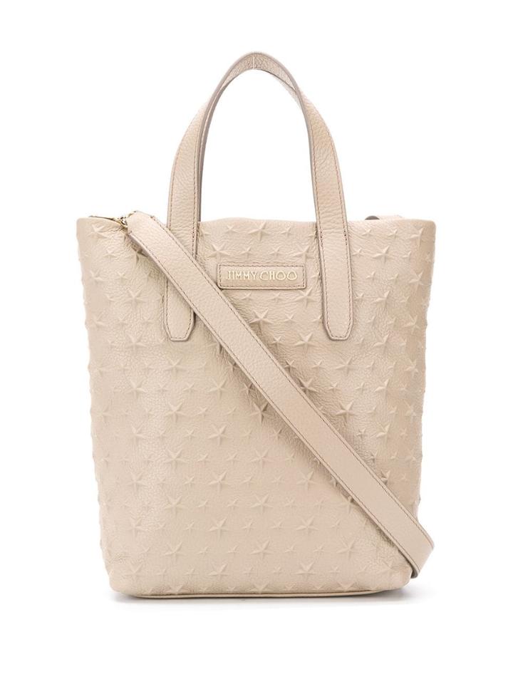 Jimmy Choo Star Embossed Tote Bag - Neutrals