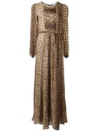 P.a.r.o.s.h. Leopard Print Dress, Women's, Size: Medium, Brown, Silk