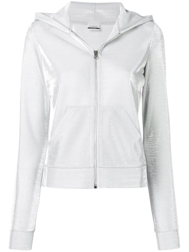 Pinko Hooded Zip Front Sports Jacket - Grey