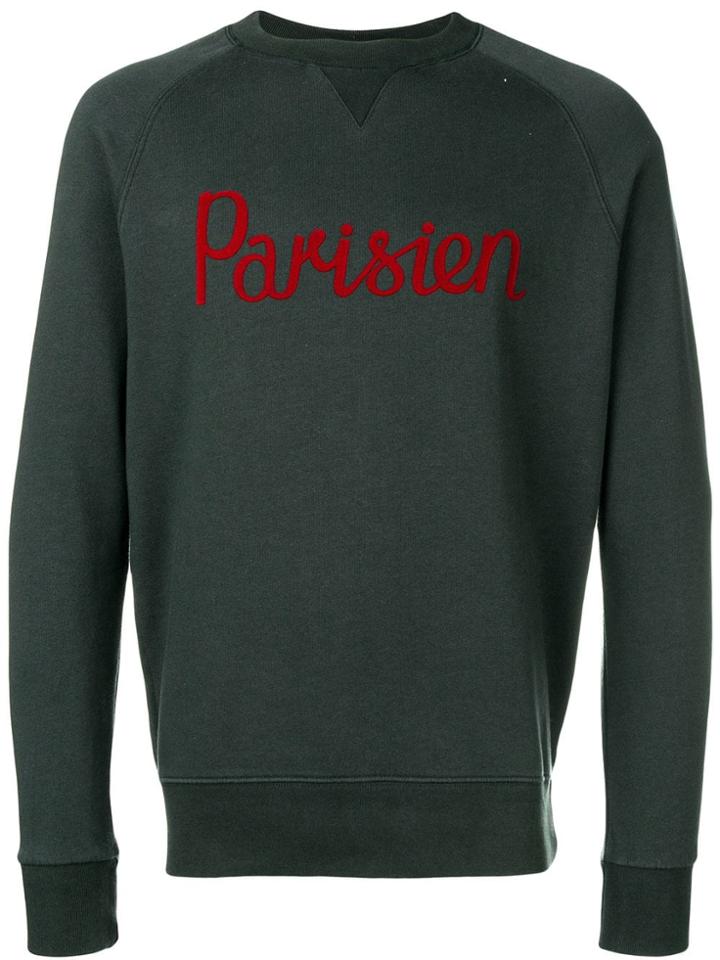 Maison Kitsuné Parisien Printed Sweatshirt - Green