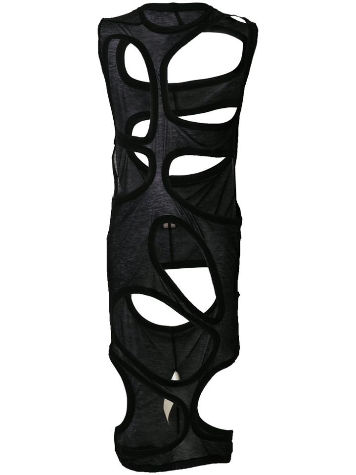 Rick Owens Cut Out Pencil Dress - Black