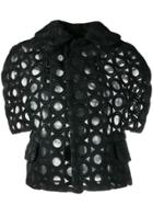 Comme Des Garçons Vintage Embroidered Sheer Jacket - Black