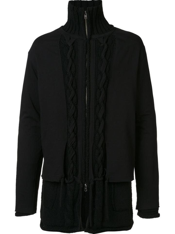 Yohji Yamamoto Layered Zip Cardigan - Black