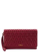 Furla Quilted Logo Clutch - Red