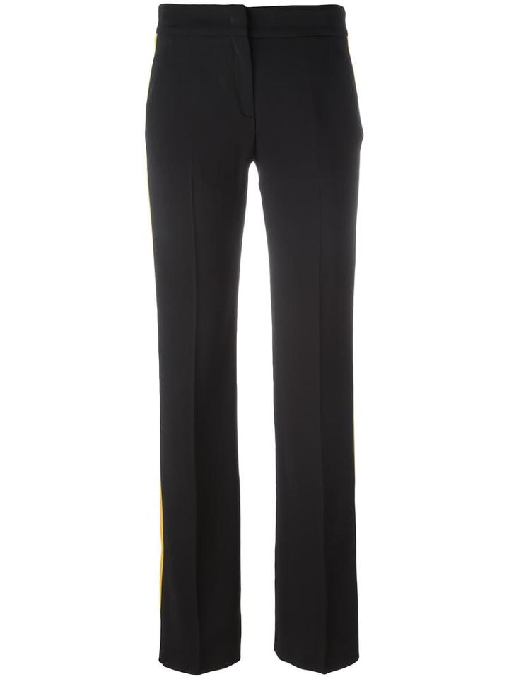 No21 Striped Laterals Trousers, Women's, Size: 38, Black, Viscose/cupro/spandex/elastane