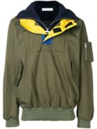 Jw Anderson Men's Funnel Neck Half Zip Cotton Blouson - Brown