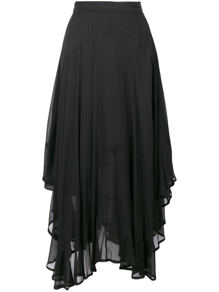 Twin-set Asymmetric Full Skirt - Black