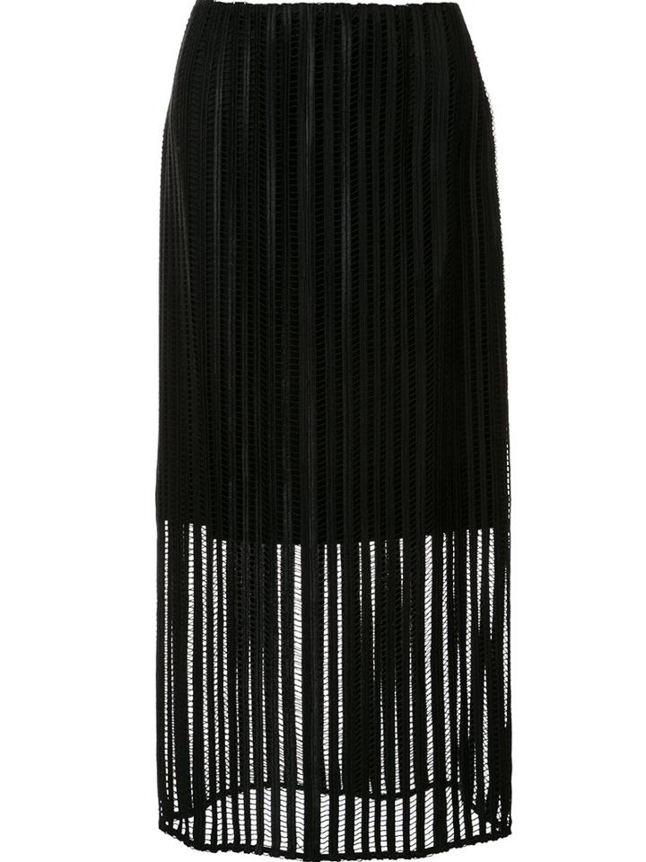 Sally Lapointe Mid-waisted Sheer Skirt