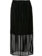 Sally Lapointe Mid-waisted Sheer Skirt