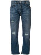 Eleventy Distressed Straight-leg Jeans - Blue