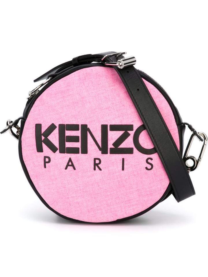 Kenzo Kanvas Crossbody Bag, Women's, Pink/purple, Cotton/calf Leather/polyurethane