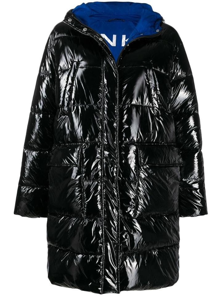 Pinko Logo Puffer Jacket - Black