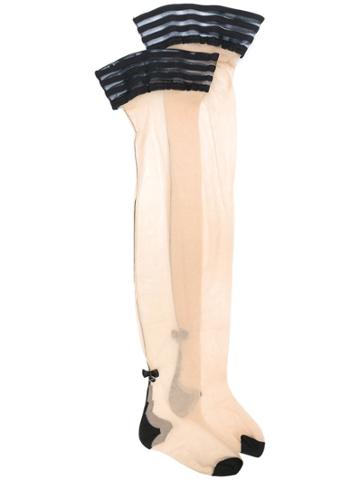 Marlies Dekkers Bow Detail Hold-ups - Neutrals