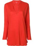 Majestic Filatures V-neck Blouse - Red