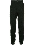 Facetasm Crumpled Effect Trousers - Black