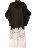 Litkovskaya Contrast Panel Shirt Dress - Black