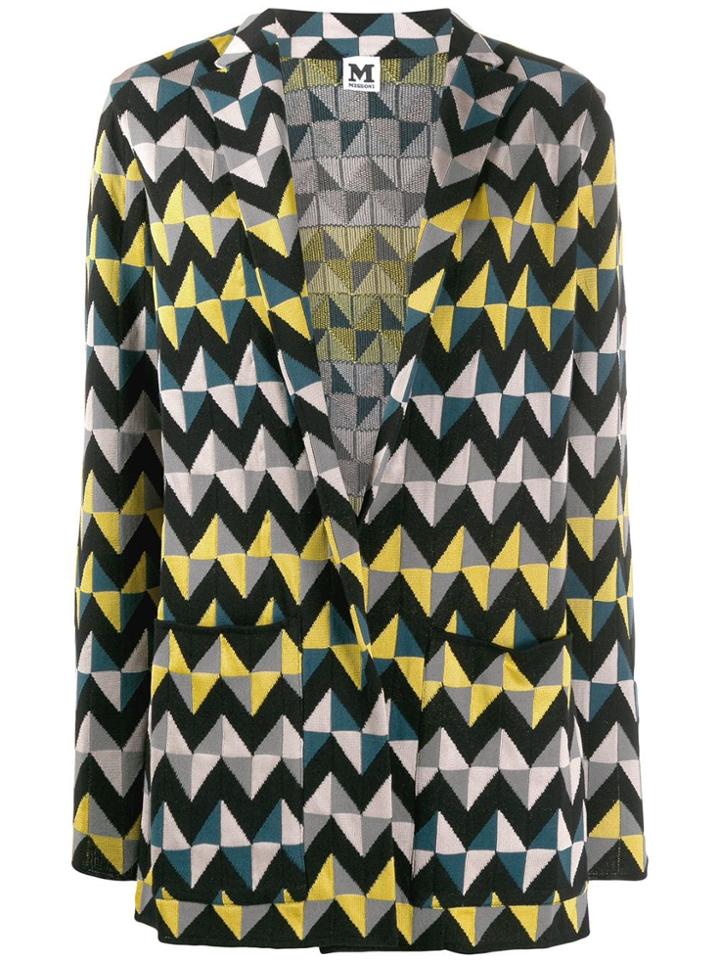 M Missoni Geometric Print Blazer - Black