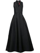 Carolina Herrera Standing-collar Full-skirt Gown - Black