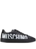 Moschino Side Logo Print Sneakers - Black