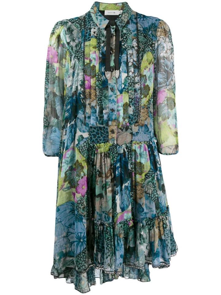 Coach Floral Print Shirt Dress - Green