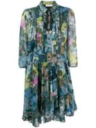 Coach Floral Print Shirt Dress - Green