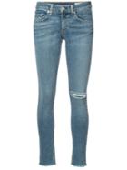 Rag & Bone /jean Ripped Skinny Jeans, Women's, Size: 27, Blue, Cotton/polyurethane