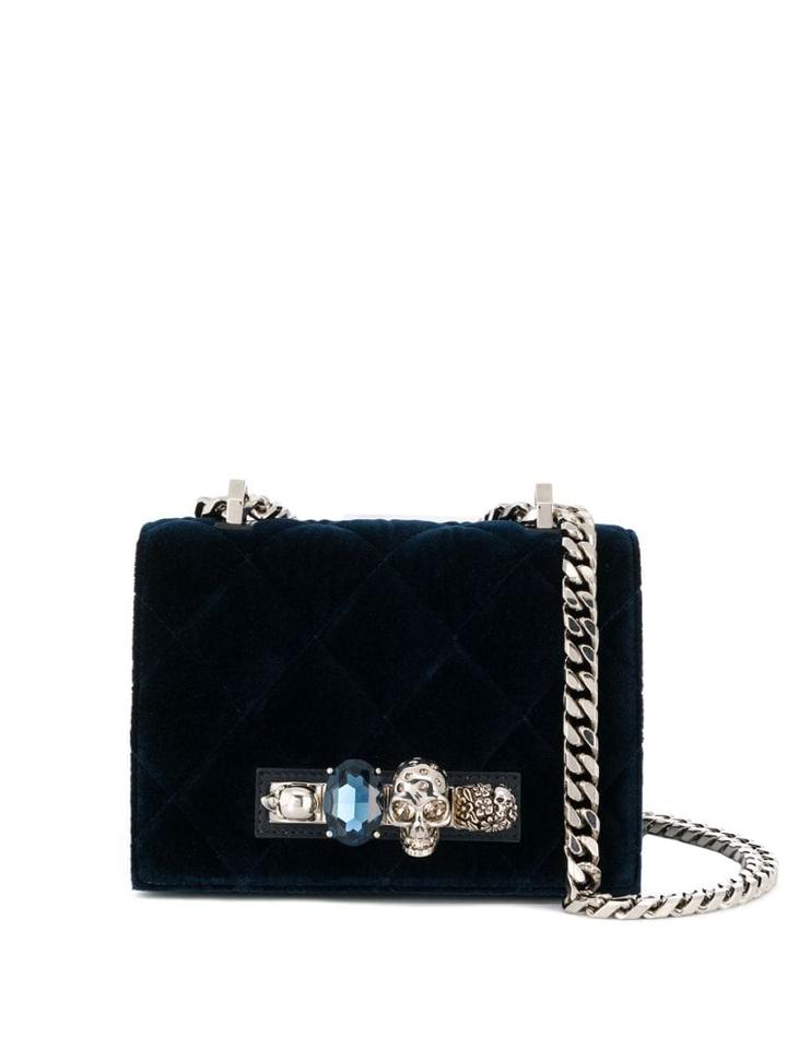 Alexander Mcqueen Knuckle Duster Crossbody Bag - Blue