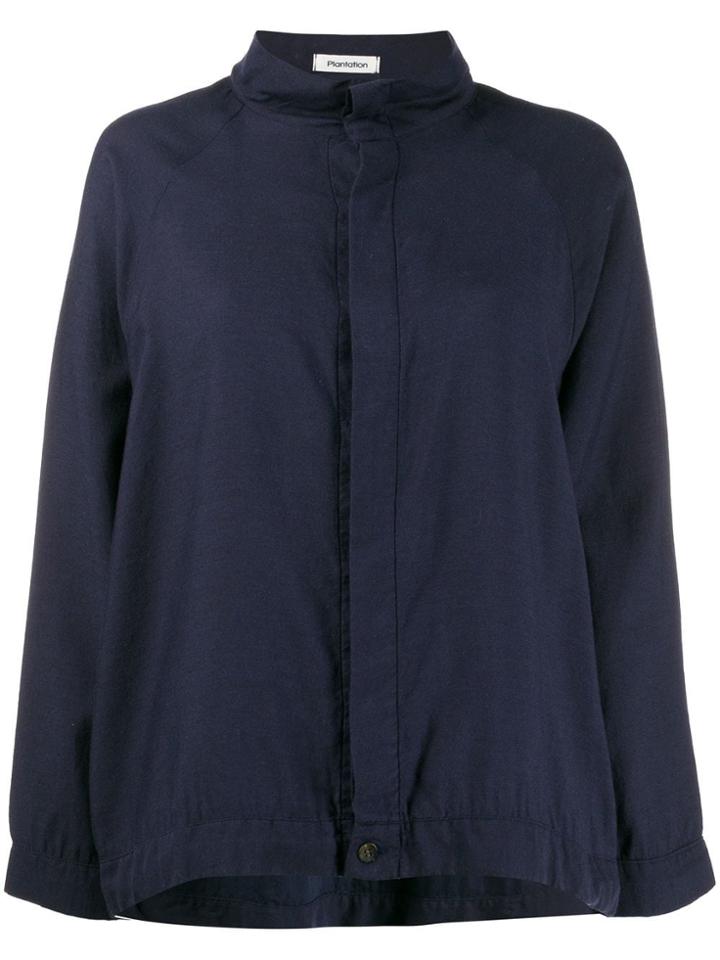 Plantation Concealed-placket Shirt - Blue