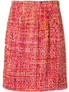 Styland Tweed Short Skirt - Pink
