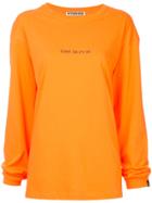 Hyein Seo Life Is Evil Longsleeved T-shirt - Yellow & Orange