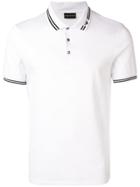 Emporio Armani Stripe Detail Polo Shirt - White