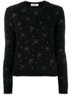Valentino Star Intarsia Jumper, Women's, Size: Medium, Black, Virgin Wool/cashmere/polyamide/metallic Fibre
