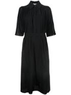 Helmut Lang Belted Shirt Dress, Women's, Size: Small, Black, Cotton
