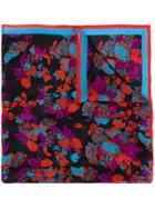 Givenchy Floral Colour-block Scarf - Blue