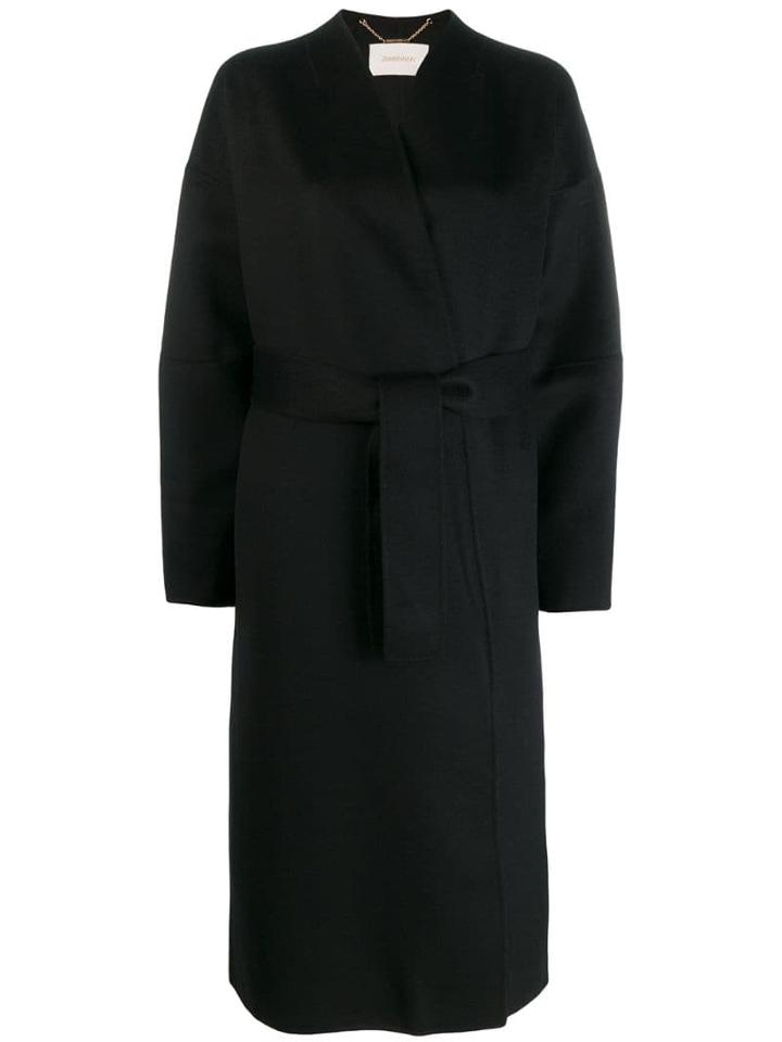 Zimmermann Belted Midi Coat - Black