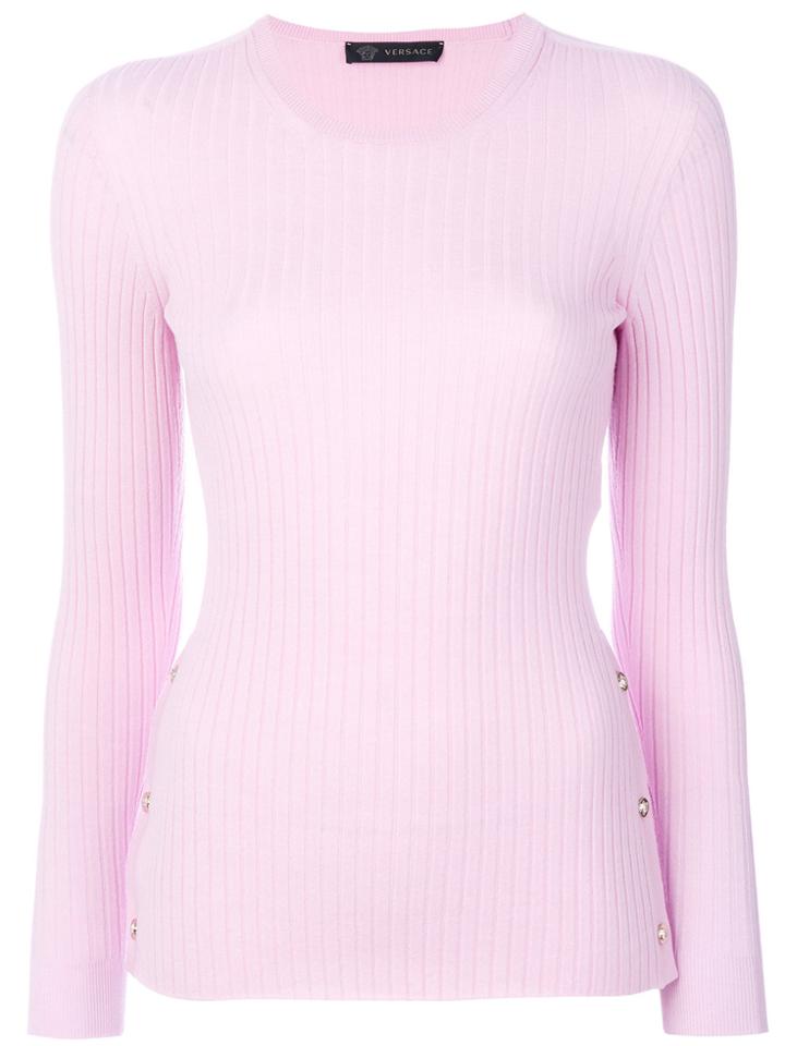 Versace Ribbed Top - Pink & Purple